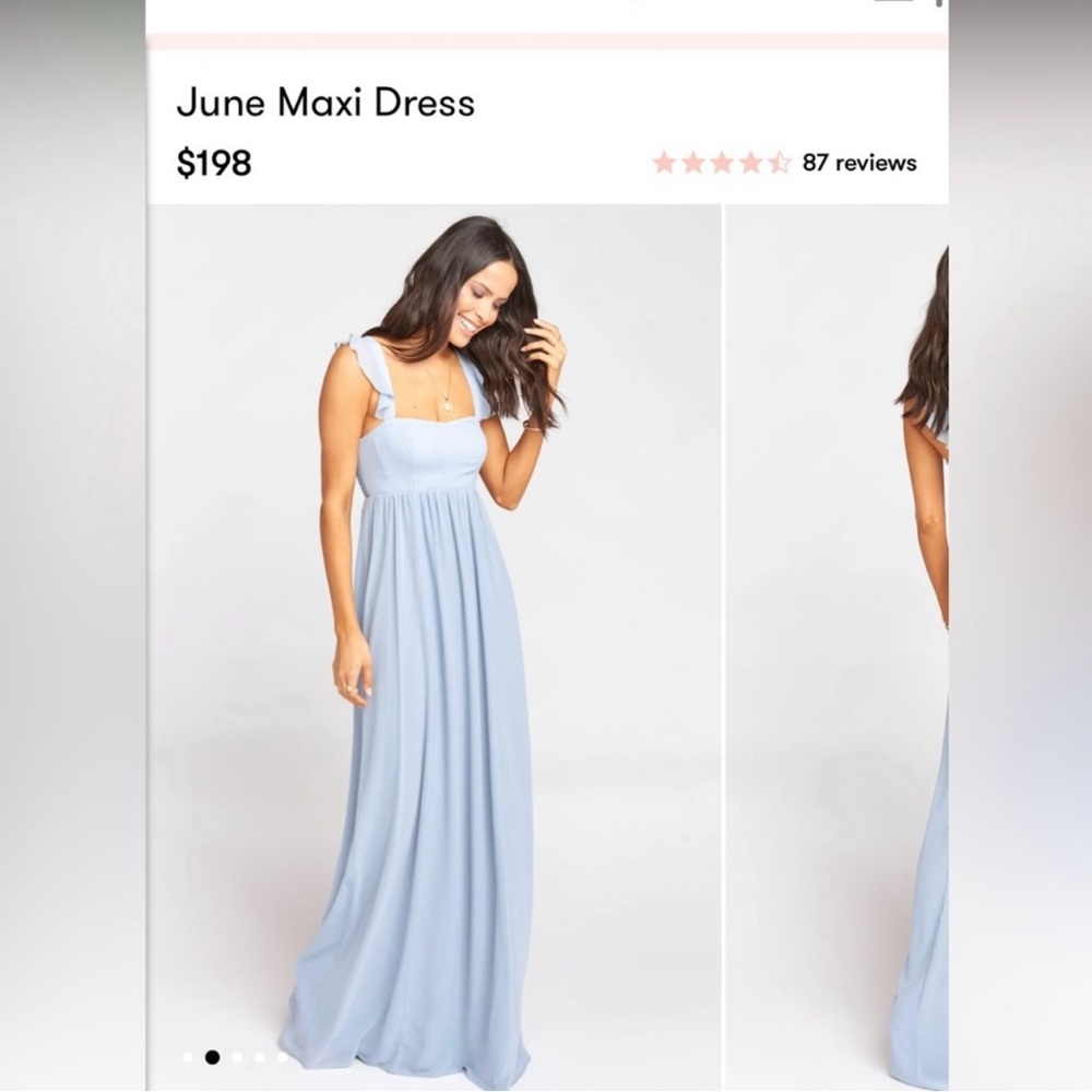 Show Me Your Mumu June Maxi Dress in Steel Blue Chiffon